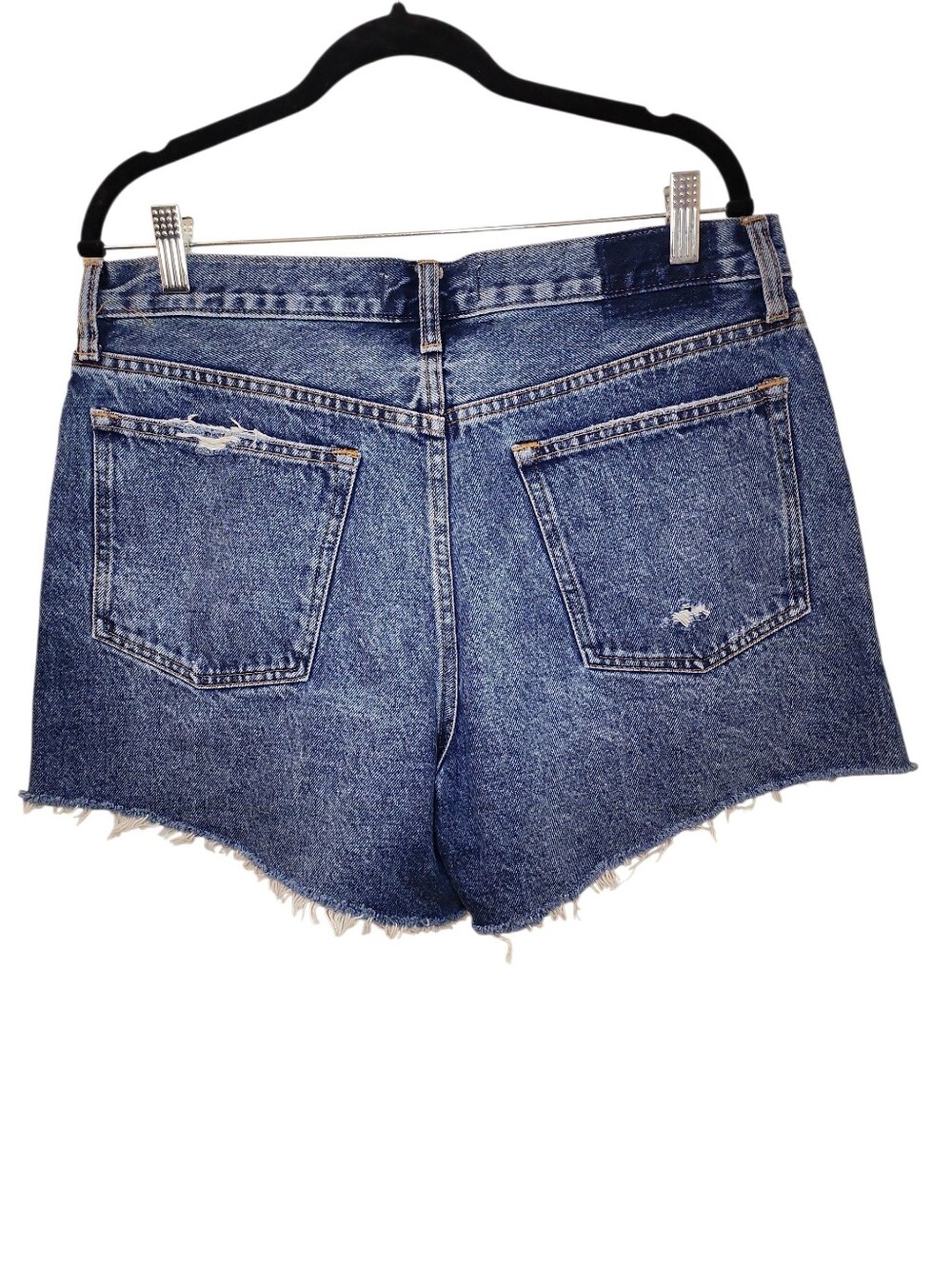 Abercrombie&Fitch The Boyfriend Short  mid-rise medium wash distressed Sz 31/12 - Picture 2 of 16